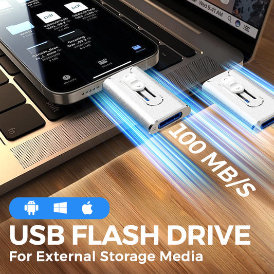 ⏳🔥LIMITED-TIME 50% OFF! ⏰💾 4-in-1 Flash Drive for iPhone Android PC – Fast Photo Transfer, Free Up Phone Storage 📱⚡