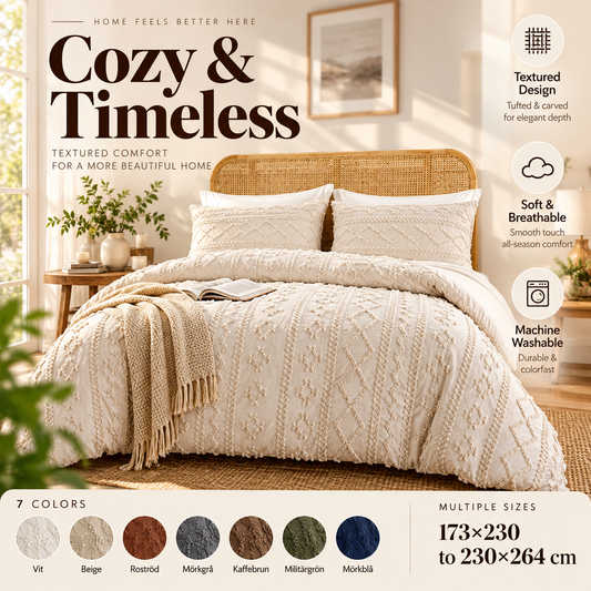 ⏳🔥LIMITED-TIME 50% OFF! ⏰3-piece tufted bedding set with cut-out pattern