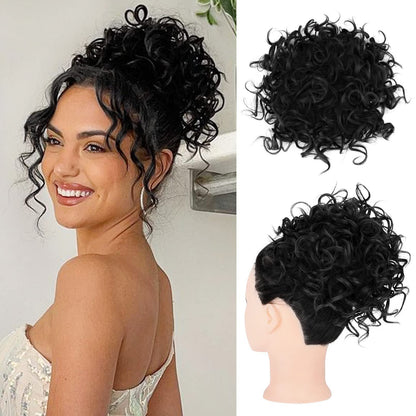 🎁2026 New Arrivals 60% OFF💥Short, curly hairpiece – Chignon with elastic drawstring