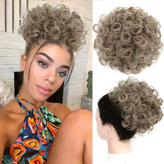🎁2026 New Arrivals 60% OFF💥Short, curly hairpiece – Chignon with elastic drawstring