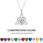 ⏳🔥LIMITED-TIME 50% OFF! ⏰Birthstone Celtic Trinity Knot Heart Necklace✨ Heart Shape Celtic Trinity Knot Birthstone Pendant