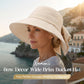 👒Summer Hot Sale☀️Women's Bowknot Wide Brim Sun Protective Hat