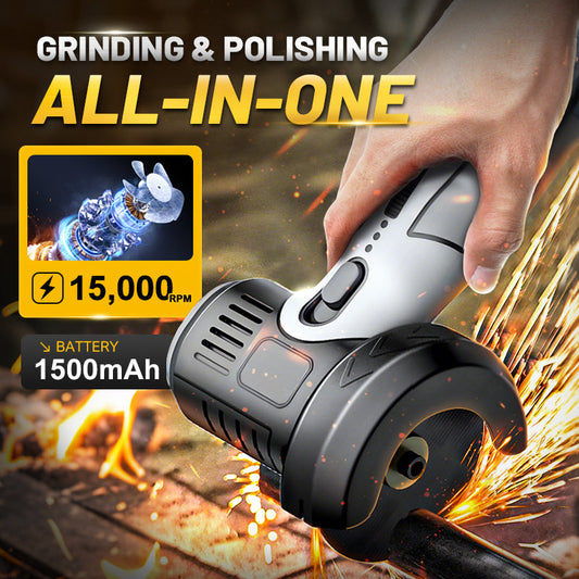 ⏳🔥LIMITED-TIME 50% OFF! ⏰12V Cordless Mini Angle Grinder, 3-in-1 Cut Grind Polish Power Tool, 15000RPM Portable Electric Grinder with 1500mAh Battery for DIY Small Projects