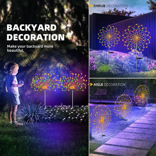 📢📢53% OFF !! ⏰🔥Waterproof Solar Garden Fireworks Lamp