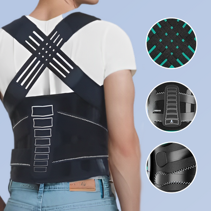 ⏳🔥LIMITED-TIME 50% OFF! ⏰🧍Posture Corrector with 4 Support Bars & 3D Lumbar Pad🍃 – Breathable, Adjustable Support for Desk Days & Daily Wear ✨