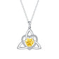 ⏳🔥LIMITED-TIME 50% OFF! ⏰Birthstone Celtic Trinity Knot Heart Necklace✨ Heart Shape Celtic Trinity Knot Birthstone Pendant
