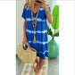 🎁2026 New Arrivals 50% OFF💥Tie-Dye Striped Short Sleeve T-Shirt Dress – Soft & flowy – Perfect for summer, beach or casual days – comfortable and stylish 🌊✨