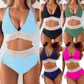 ⏰2026 Summer Hot Sale 60% OFF⏳High Waisted Tummy Control Color Block Bikini Set 🕶️