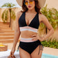 ⏰2026 Summer Hot Sale 60% OFF⏳High Waisted Tummy Control Color Block Bikini Set 🕶️