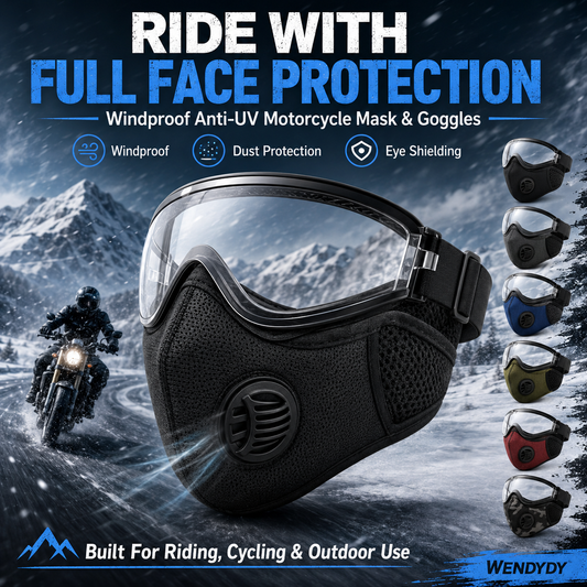 ⏳Limited-Time 60% OFF⏰ Buy 1 Get 1 FREE🎁Windproof Anti-UV Motorcycle Mask & Goggles – Built for Active Lifestyles