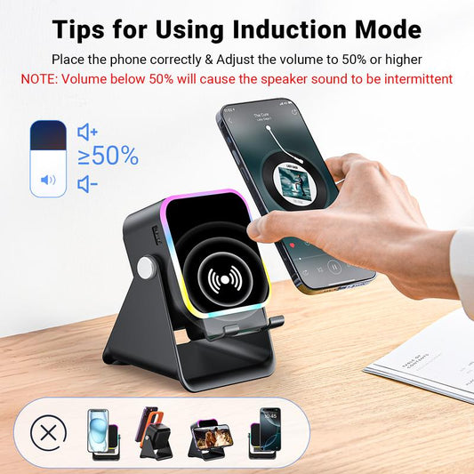 💐62% OFF ! 5-in-1 Bluetooth Speaker – Wireless, Phone Holder Included 📱🎶【Limited Stock】