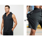 🏋️‍♂️ 50% OFF NOW! 💪 Men's Sleeveless Workout Hoodie Tank – V-Neck & Integrated Hood 🔥
