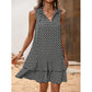 🌸 LIMITED TIME 55% OFF! 👗 Women's Geometric Print Bow Dress – Abstract Art Meets Timeless Style with Elegant Lacing Details 🎀