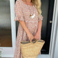🏖️Summer Hot Sale ￡17.99!!💃Round Neck Polka Dot Print Midi Dress