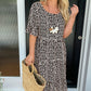 🏖️Summer Hot Sale ￡17.99!!💃Round Neck Polka Dot Print Midi Dress