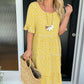 🏖️Summer Hot Sale ￡17.99!!💃Round Neck Polka Dot Print Midi Dress