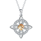 🔮Mystical Birthstone Witches Knot Necklace – Natural Crystal💞Protect Your Loved Ones