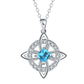 🔮Mystical Birthstone Witches Knot Necklace – Natural Crystal💞Protect Your Loved Ones