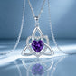 ⏳🔥LIMITED-TIME 50% OFF! ⏰Birthstone Celtic Trinity Knot Heart Necklace✨ Heart Shape Celtic Trinity Knot Birthstone Pendant