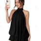 👗🌊 55% RABATT! Leicht fließendes Trägerkleid mit Wickeloptik & ausgestelltem Saum – Perfekt für Sommerpartys & Strand ✨
