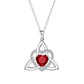 ⏳🔥LIMITED-TIME 50% OFF! ⏰Birthstone Celtic Trinity Knot Heart Necklace✨ Heart Shape Celtic Trinity Knot Birthstone Pendant