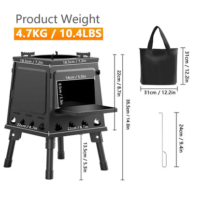 ⏳🔥LIMITED-TIME 50% OFF! ⏰🏕️ Portable Cast Iron Wood Stove – Durable & camping-ready ✨
