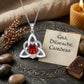 ⏳🔥LIMITED-TIME 50% OFF! ⏰Birthstone Celtic Trinity Knot Heart Necklace✨ Heart Shape Celtic Trinity Knot Birthstone Pendant
