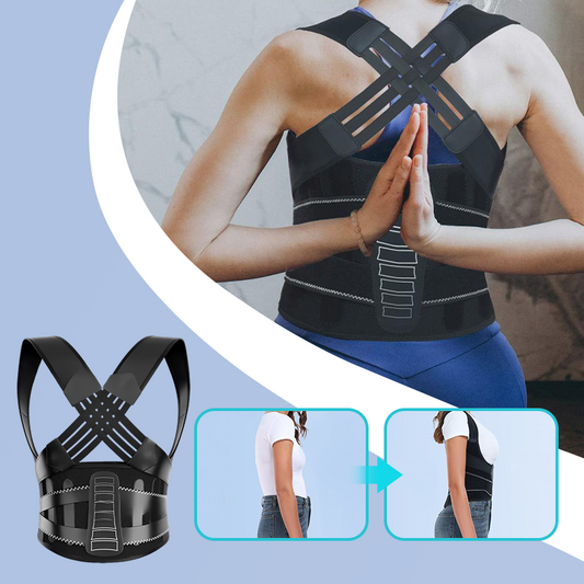 ⏳🔥LIMITED-TIME 50% OFF! ⏰🧍Posture Corrector with 4 Support Bars & 3D Lumbar Pad🍃 – Breathable, Adjustable Support for Desk Days & Daily Wear ✨