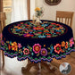📢📢 50% OFF !! ⏰ Mexican Floral Tablecloth with Scalloped Edge – Vibrant Print, Soft Drape & Perfect for Dining Tables, Garden Parties & Everyday Meals 🌺✨
