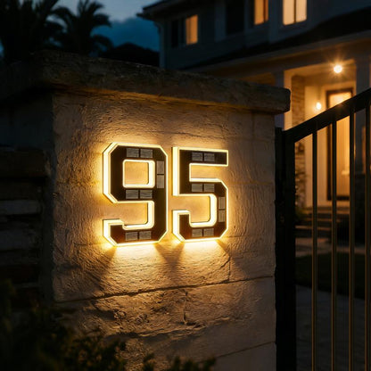 🔥Last Day 52% OFF🔥Solar Lighted House Numbers LED Numbers, Waterproof for Outside