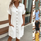 ⏳Limited time – 55% OFF⏰✨Women’s Summer Midi Dress – Breezy, Flattering & Effortlessly Chic! Lightweight Button-Down with Pockets 🇬🇧☀️