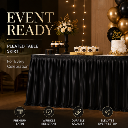 ⏳🔥LIMITED-TIME 50% OFF! ⏰Pleated Table Skirt for Events🌹