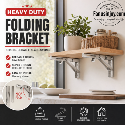 ⏳🔥LIMITED-TIME 50% OFF! ⏰Fold-in-a-Second Multi-Use Bracket – Declutter Your Kitchen or Study in Moments📚