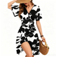 🎁2026 New Arrivals 54% OFF💥Women’s Ruffle Sleeve Sundress – Flattering V-Neck, Wrap Waist & Stretchy Smocked Back ✨
