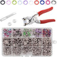 ♻️ 2026 Eco Pick |🔨 Snap Fastener Pliers Kit – No Hammer Needed, 5‑Claw Design Anti‑Fall, Eco‑Friendly Copper – Perfect for DIY Baby Clothes, Curtains, Hats (9.5mm, 100/200 Sets)🌈【Flash –50%】