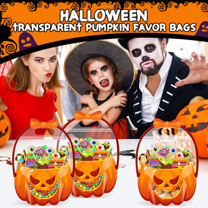⏳🔥LIMITED-TIME 50% OFF! ⏰🎃Halloween Pumpkin Treat Bags | Resealable Zipper Prevents Candy Spills🍬👻
