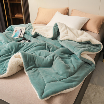 ⏳🔥LIMITED-TIME 50% OFF! ⏰❄️ Double-Layer Lambswool Blanket – Ultra-soft & warm for winter 🛏️✨