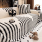 ⏳🔥LIMITED-TIME 50% OFF! ⏰Soft Plush Non‑Slip Couch Cover‑Thick Striped Sofa Throw Cover, Cozy Winter‑Friendly Furniture Protector for Living Room, Anti‑Slip Universal Sofa Slipcover