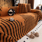 ⏳🔥LIMITED-TIME 50% OFF! ⏰Soft Plush Non‑Slip Couch Cover‑Thick Striped Sofa Throw Cover, Cozy Winter‑Friendly Furniture Protector for Living Room, Anti‑Slip Universal Sofa Slipcover