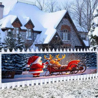 ⏳🔥LIMITED-TIME 50% OFF! ⏰🎅 Outdoor Christmas Hanging Banner – Fade‑Resistant, Santa Design 🎄⭐