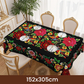 📢📢 50% OFF !! ⏰ Mexican Floral Tablecloth with Scalloped Edge – Vibrant Print, Soft Drape & Perfect for Dining Tables, Garden Parties & Everyday Meals 🌺✨