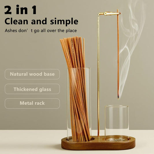 ⏳🔥LIMITED-TIME 50% OFF! ⏰💝2 in 1 Incense & Candle Holder Natural Wood Base Aromatherapy Diffuser💞