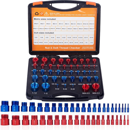 ⏳🔥LIMITED-TIME 50% OFF! ⏰ Nut & Bolt Thread Checker Kit – Dual-Sided, Military-Grade, Metric & Imperial 🔩✨