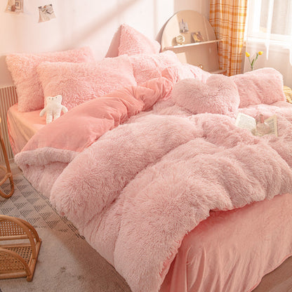 ⏳🔥LIMITED-TIME 50% OFF! ⏰🛏️ Winter Plush Bedding Set – 4‑piece, warm & cozy ✨