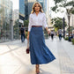 🎁2026 Neuheiten 52 % RABATT💥 Damen-Maxirock aus Denim mit hoher Taille und A-Linien-Schnitt