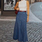 🎁2026 Neuheiten 52 % RABATT💥 Damen-Maxirock aus Denim mit hoher Taille und A-Linien-Schnitt