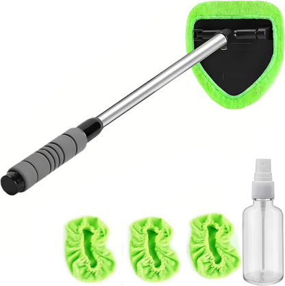 ⏳🔥LIMITED-TIME 50% OFF! ⏰🧹Extendable windshield cleaner, 180° rotating head, no streaks🚗