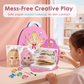 👑LAST DAY SALE 🎨Mess-Free Paper Play, Realistic Fun for Girls ✨ Princess Makeup & Diamond Painting Craft Kit