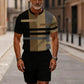⏳Limited time – 50% OFF⏰👕Summer Hot Sale 50% OFF⭐Men's Quarter-Zip Shirt & Shorts Set