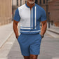 ⏳Limited time – 50% OFF⏰👕Summer Hot Sale 50% OFF⭐Men's Quarter-Zip Shirt & Shorts Set